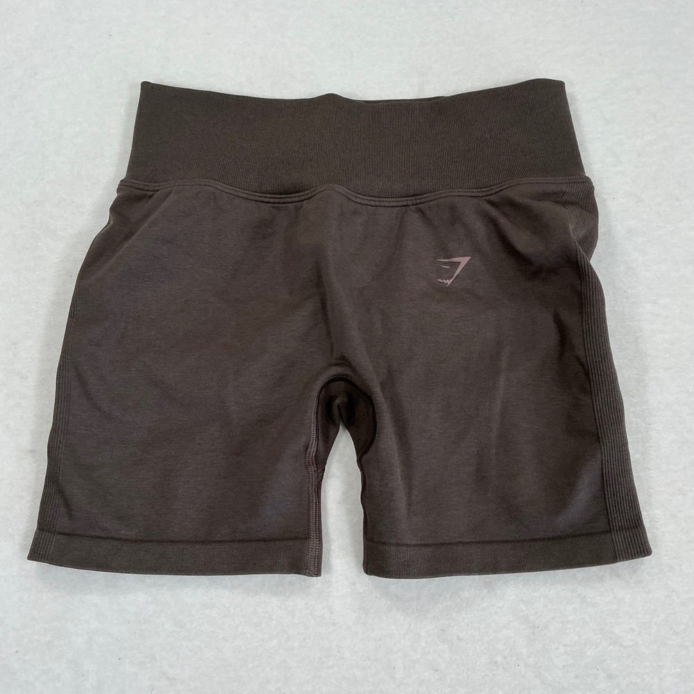 Gymshark Vital Seamless 2.0 Shorts Brown Espresso High Waist Large B6A8I